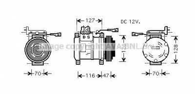 AVA QUALITY COOLING ivk077 -  Компрессор, кондиционер